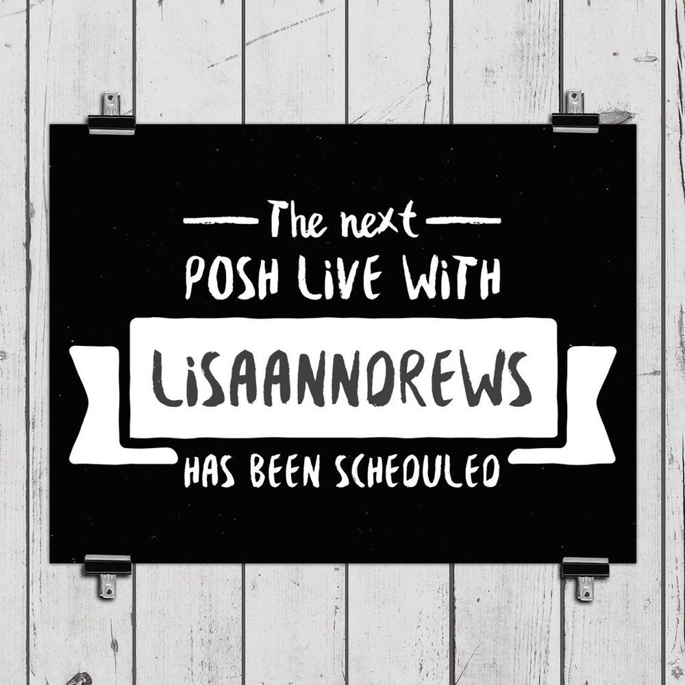 Live now Like this listing for next Posh Live Show!
